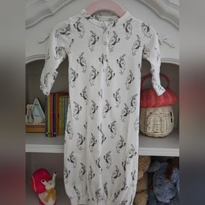 Kate Quinn, white rabbit gown, 0-3 months